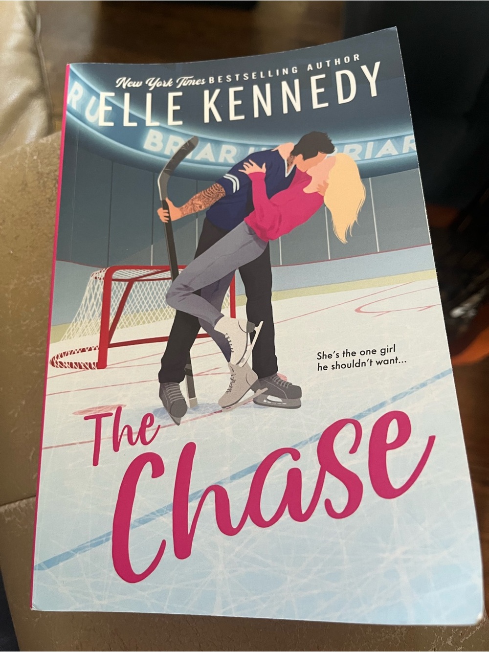 Elle Kennedy "The Chase" Paperback Book - Pink & Blue Cover